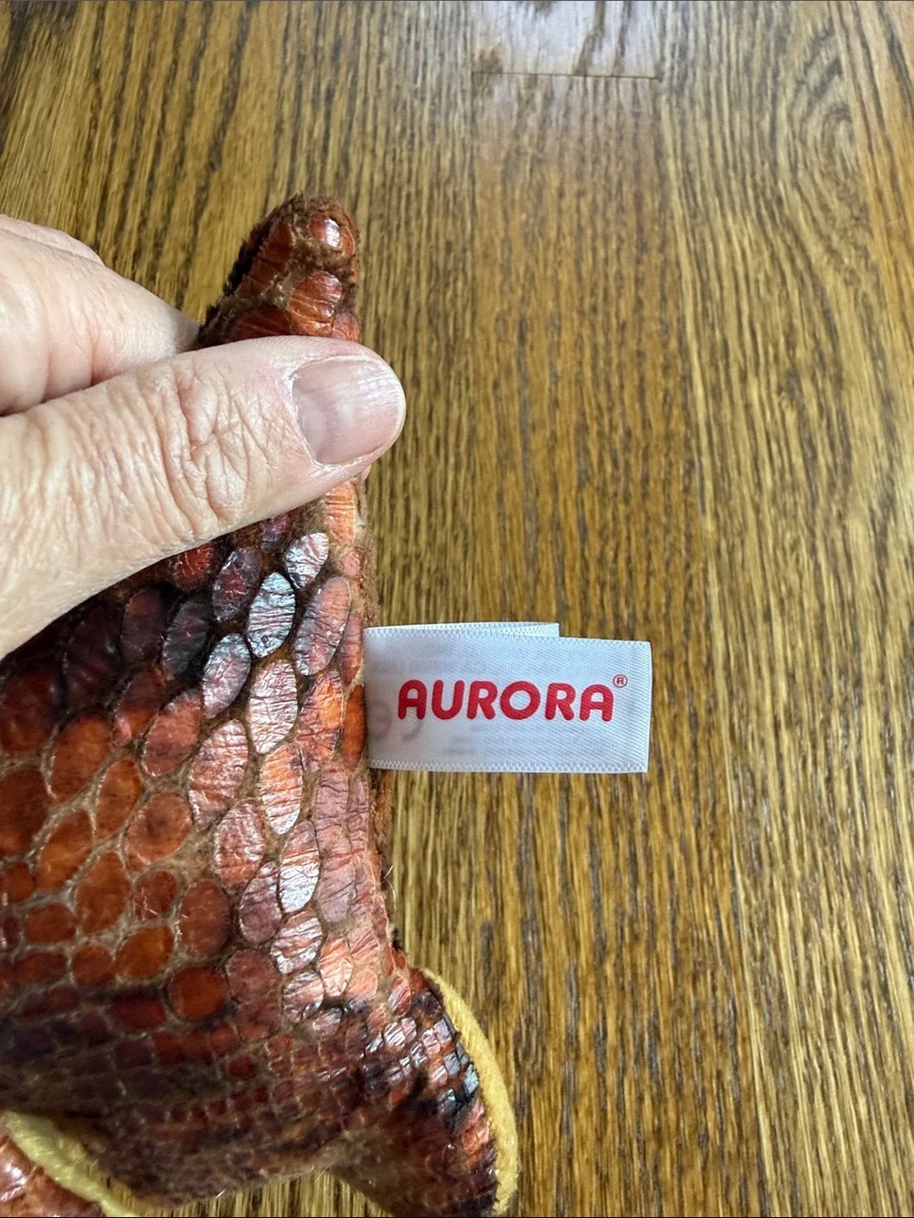 Aurora Plush Pterosaur Bird Toy - Brown, Yellow, White